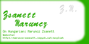 zsanett maruncz business card